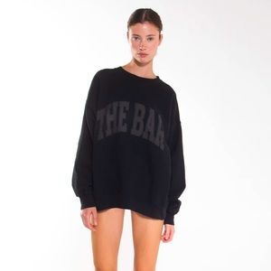 THE BAR Varsity Sweatshirt in Black/Black